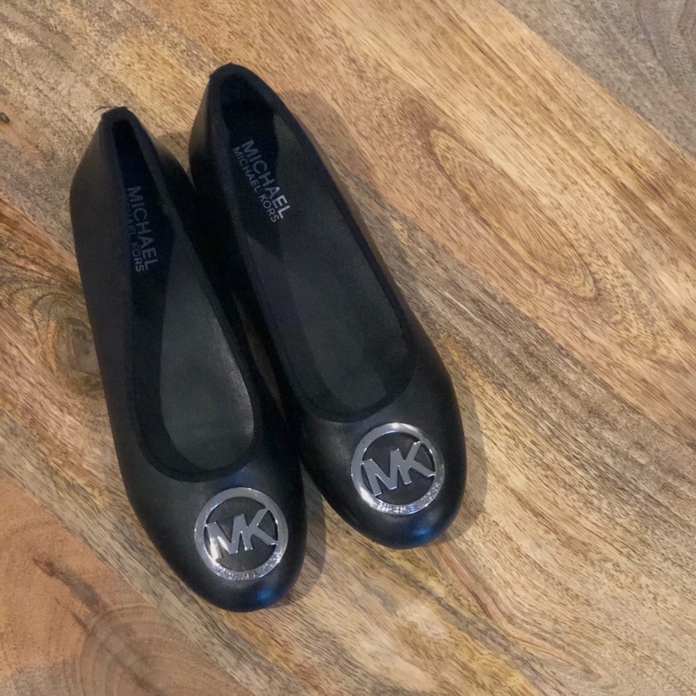 Michael Kors Black Logo Flats